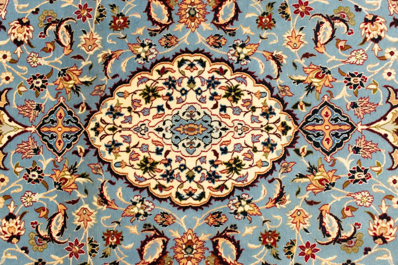 Tappeto Persero - Isfahan - Premio - 172 x 112 cm - blu chiaro