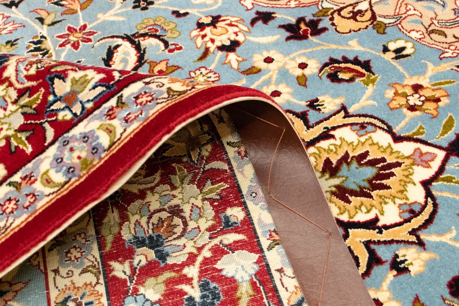 Tappeto Persero - Isfahan - Premio - 172 x 112 cm - blu chiaro