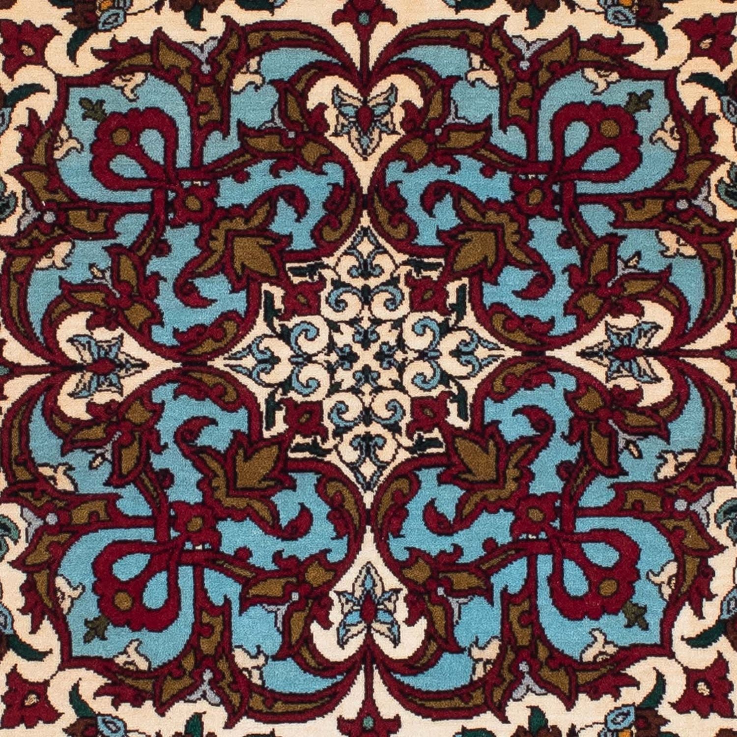 Tappeto Persero - Isfahan - Premio - 137 x 90 cm - rosso scuro