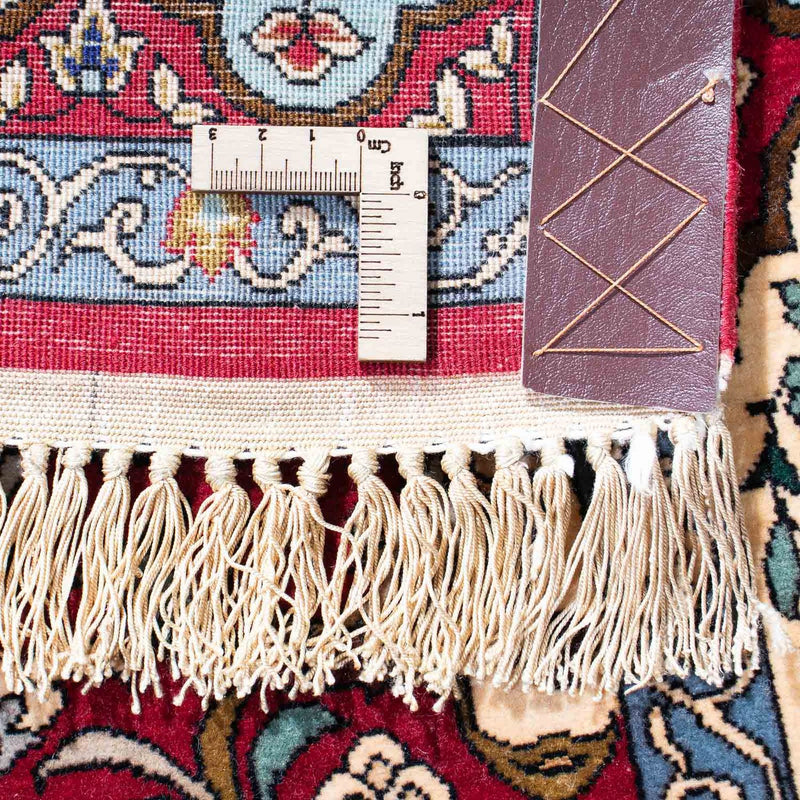 Tappeto Persero - Isfahan - Premio - 137 x 90 cm - rosso scuro