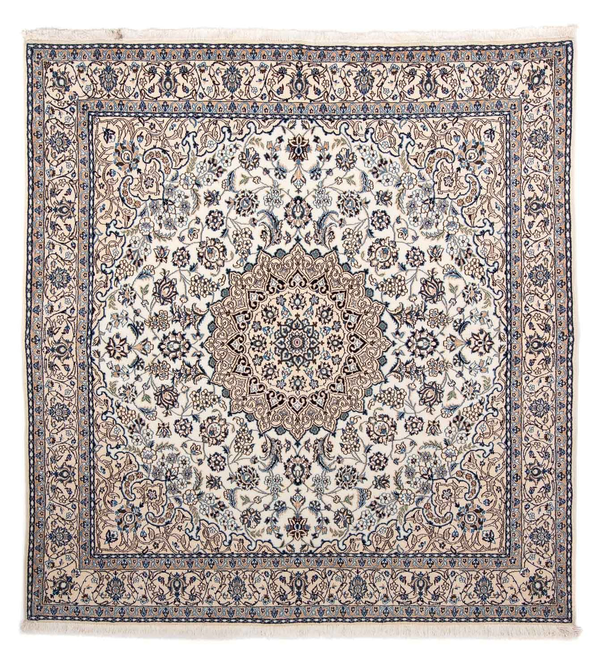 Tappeto Persero - Nain - Reale quadrato  - 210 x 202 cm - beige