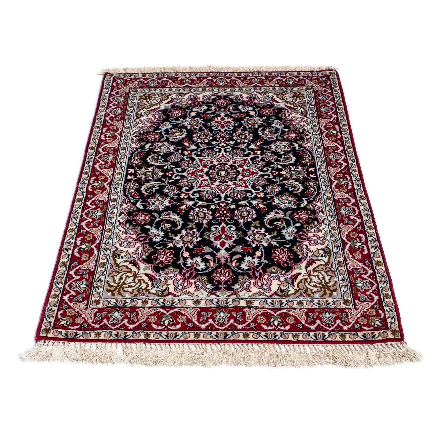 Tappeto Persero - Isfahan - Premio - 107 x 69 cm - rosso scuro