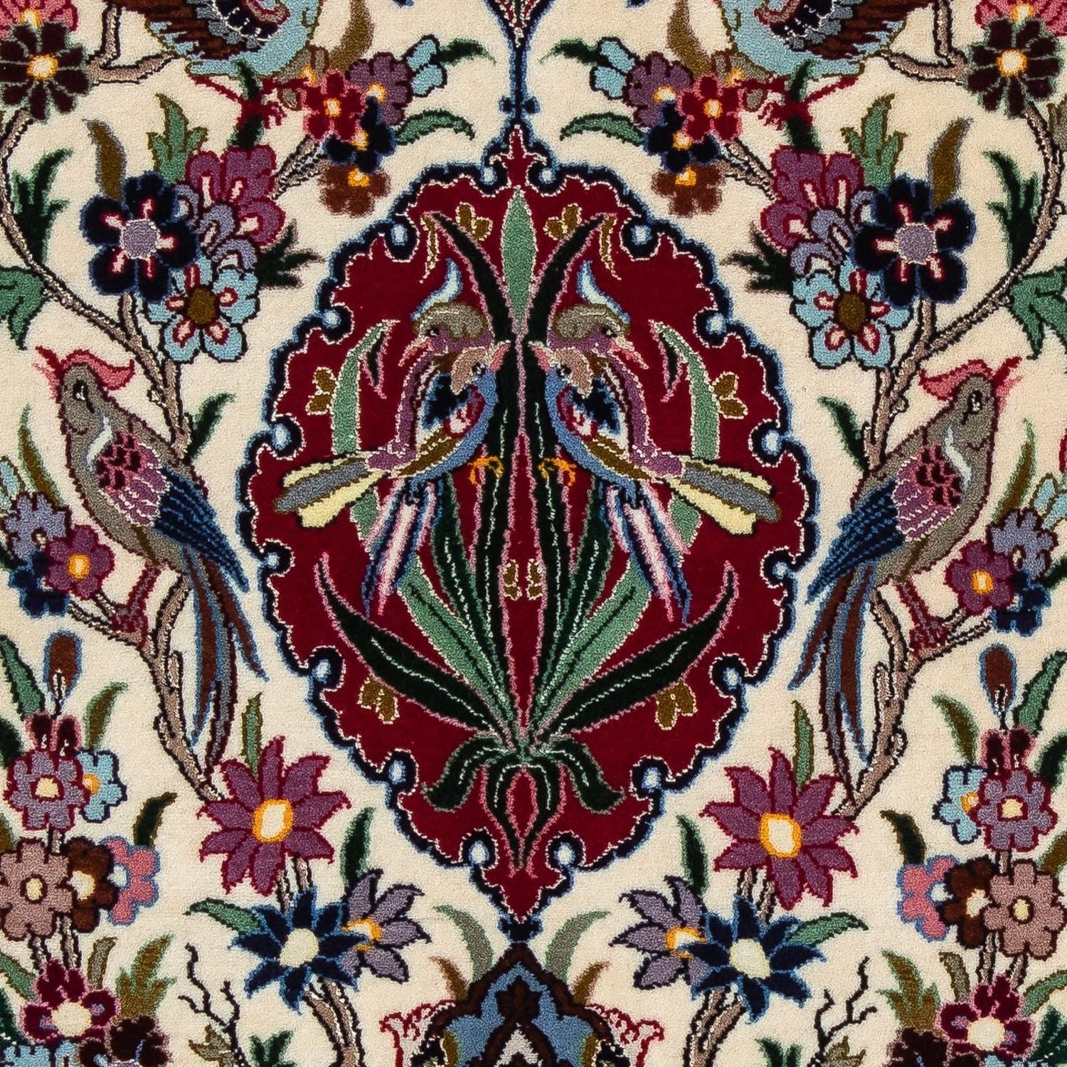 Tappeto Persero - Isfahan - Premio - 105 x 67 cm - rosso scuro