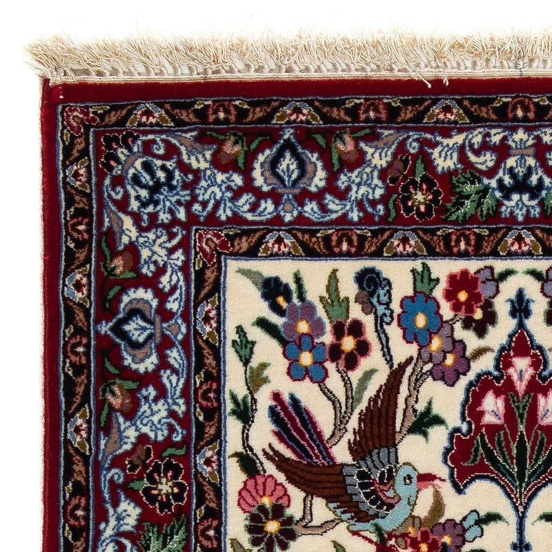 Tappeto Persero - Isfahan - Premio - 105 x 67 cm - rosso scuro
