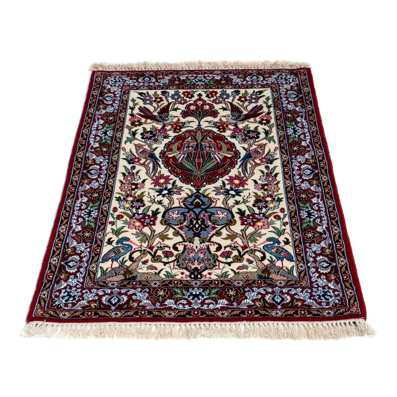 Tappeto Persero - Isfahan - Premio - 105 x 67 cm - rosso scuro
