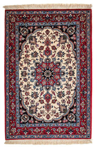 Tappeto Persero - Isfahan - Premio - 120 x 84 cm - rosso scuro