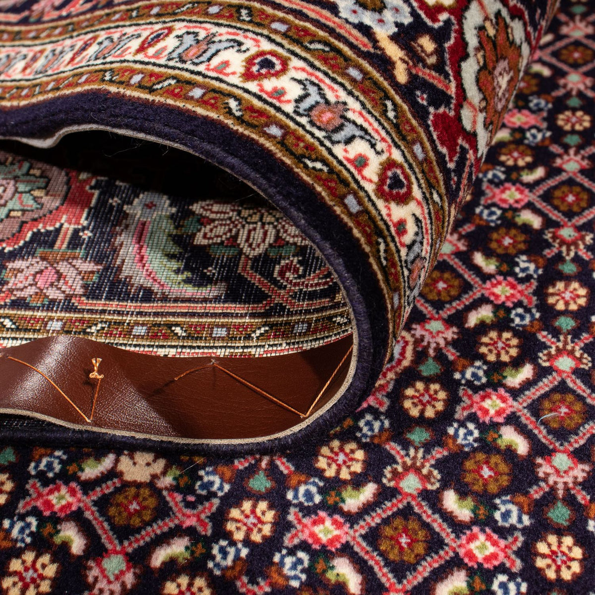 Tappeto Persero - Tabriz quadrato  - 203 x 202 cm - blu scuro