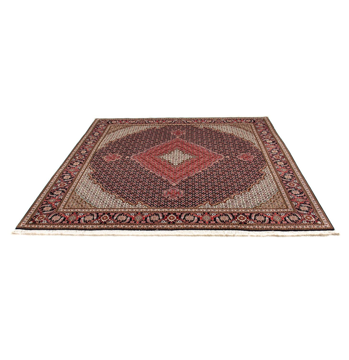 Tappeto Persero - Tabriz quadrato  - 203 x 202 cm - blu scuro