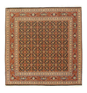 Tappeto Persero - Tabriz - Reale quadrato  - 156 x 155 cm - nero