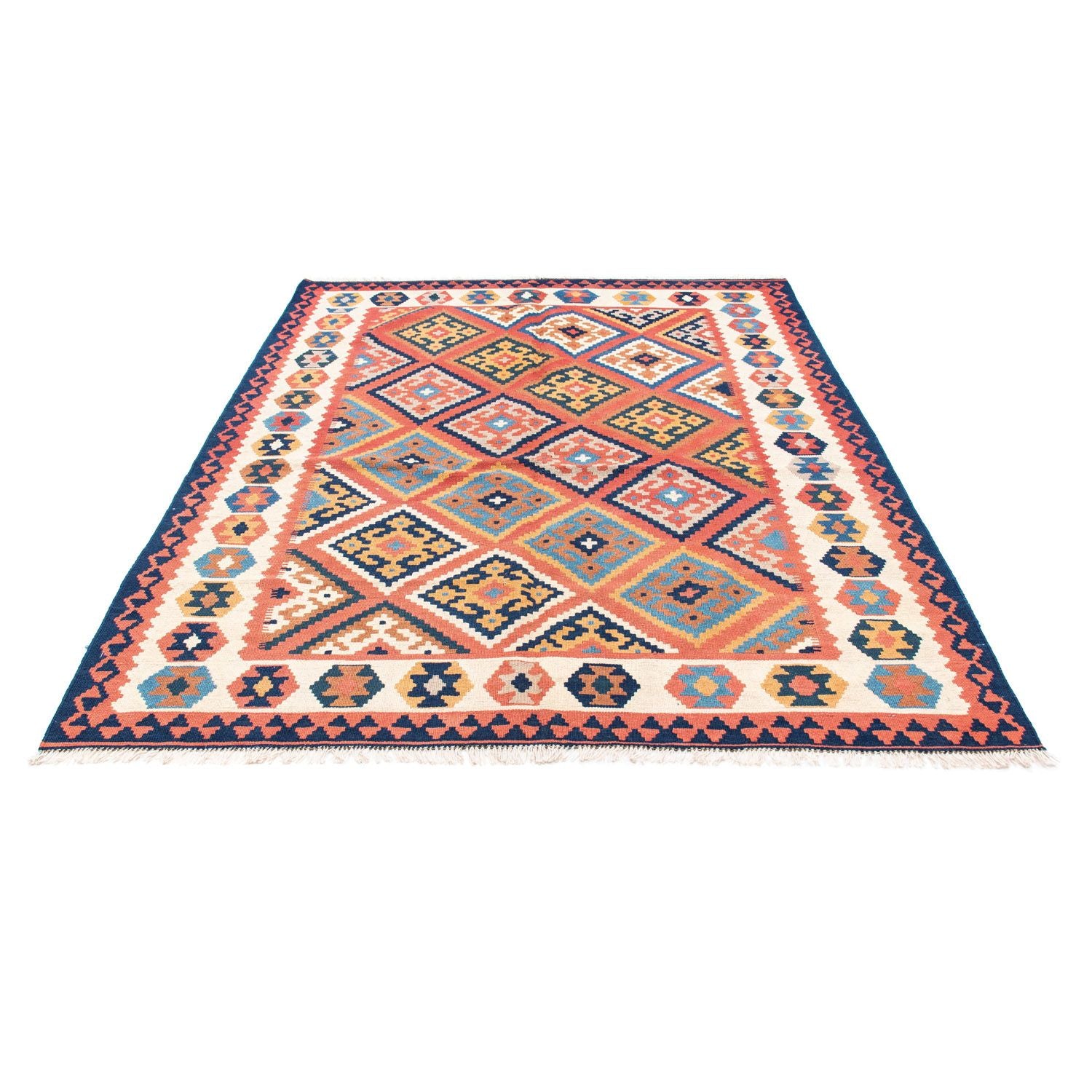 Tappeto Kelim - Orientale - 206 x 156 cm - ruggine