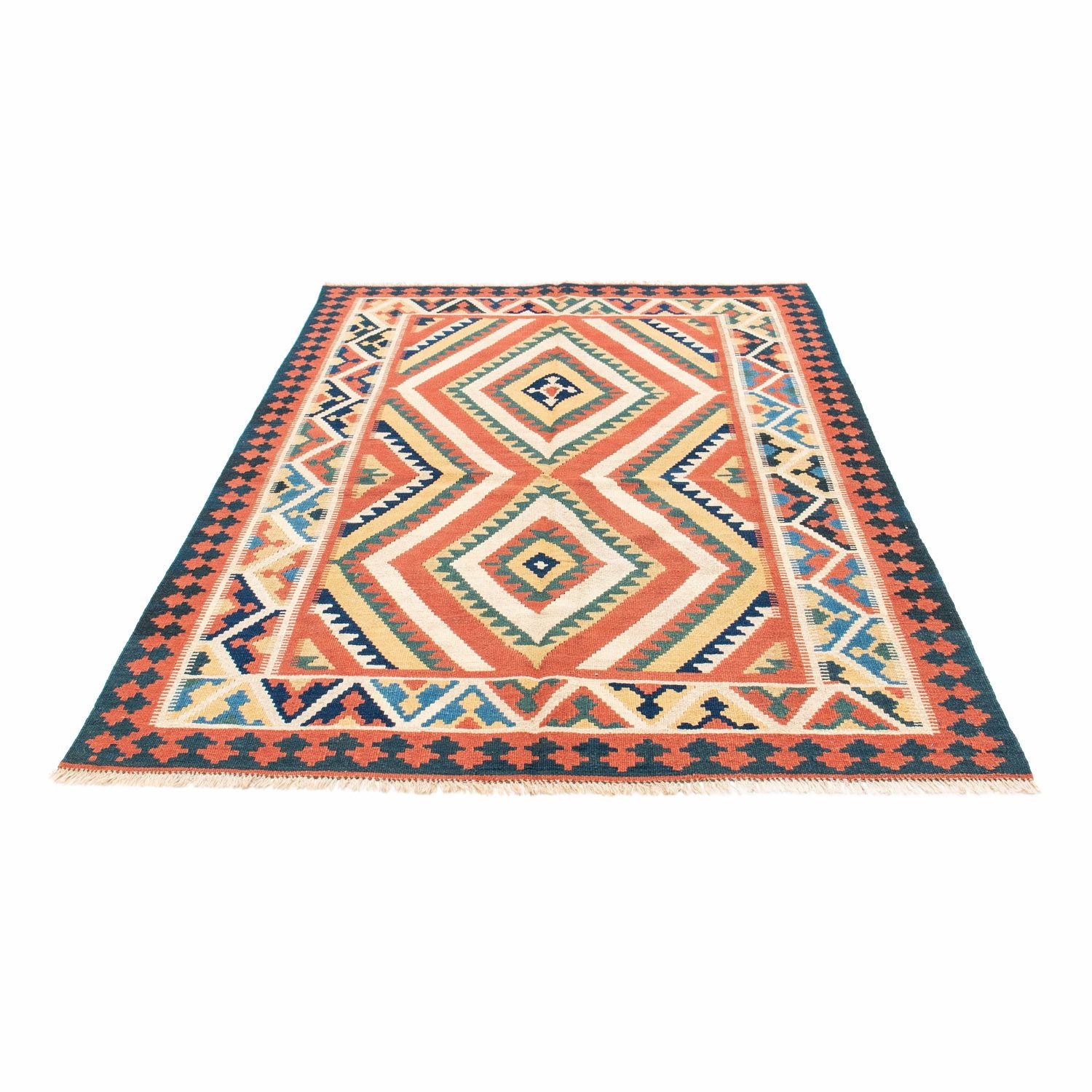 Tappeto Kelim - Orientale - 212 x 146 cm - ruggine