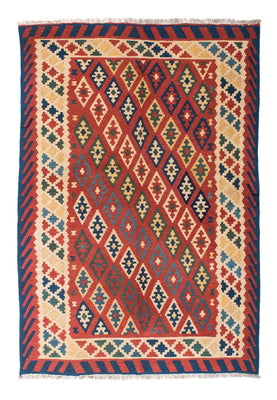 Tappeto Kelim - Orientale - 206 x 156 cm - rosso scuro