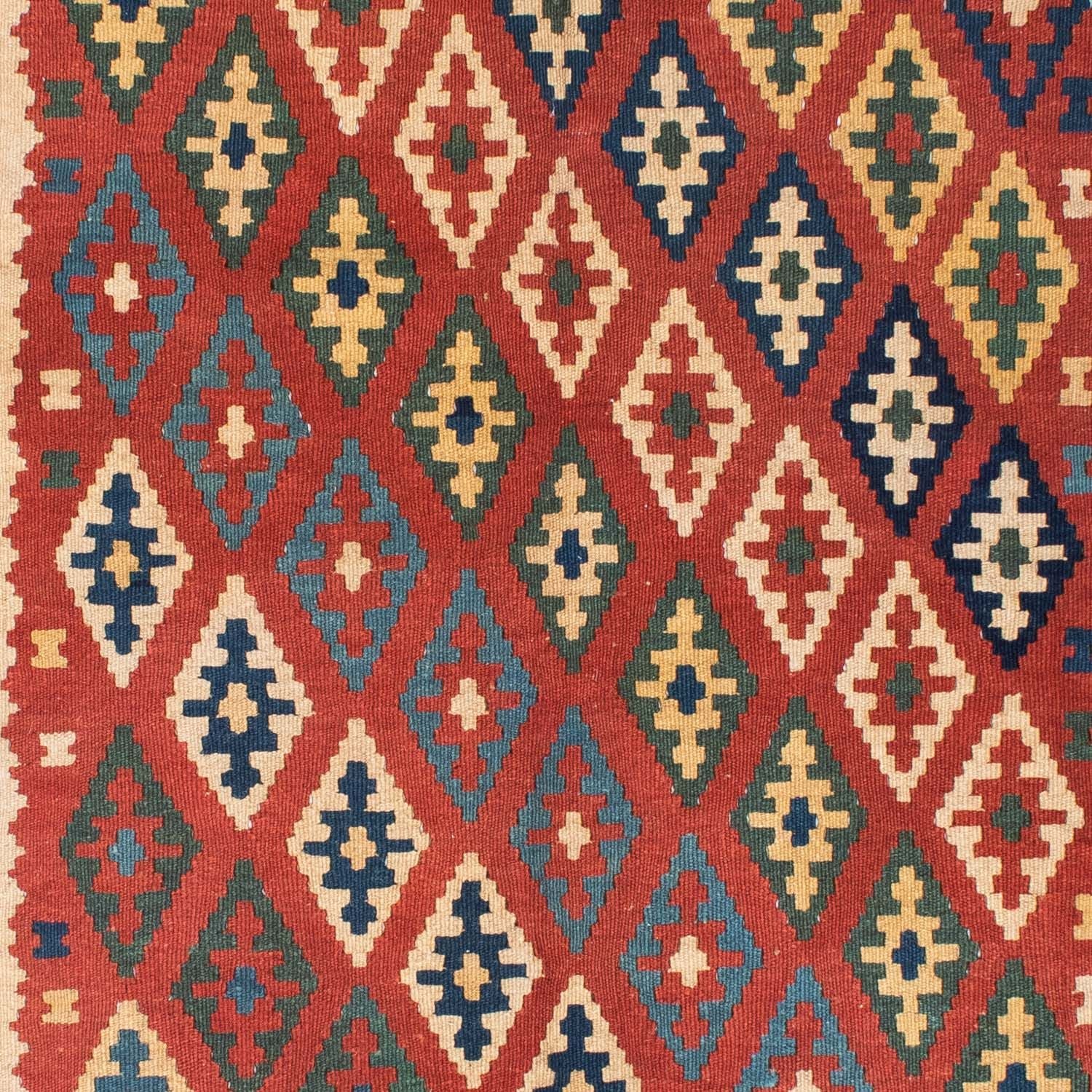 Tappeto Kelim - Orientale - 206 x 156 cm - rosso scuro