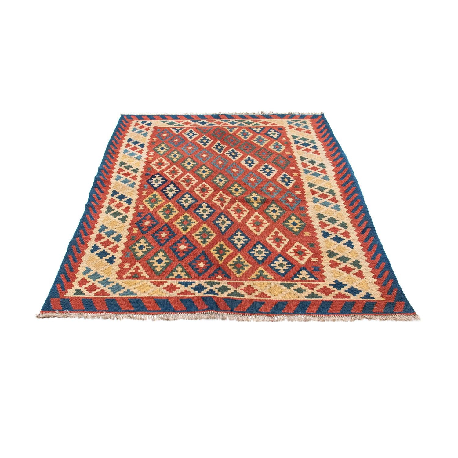 Tappeto Kelim - Orientale - 206 x 156 cm - rosso scuro
