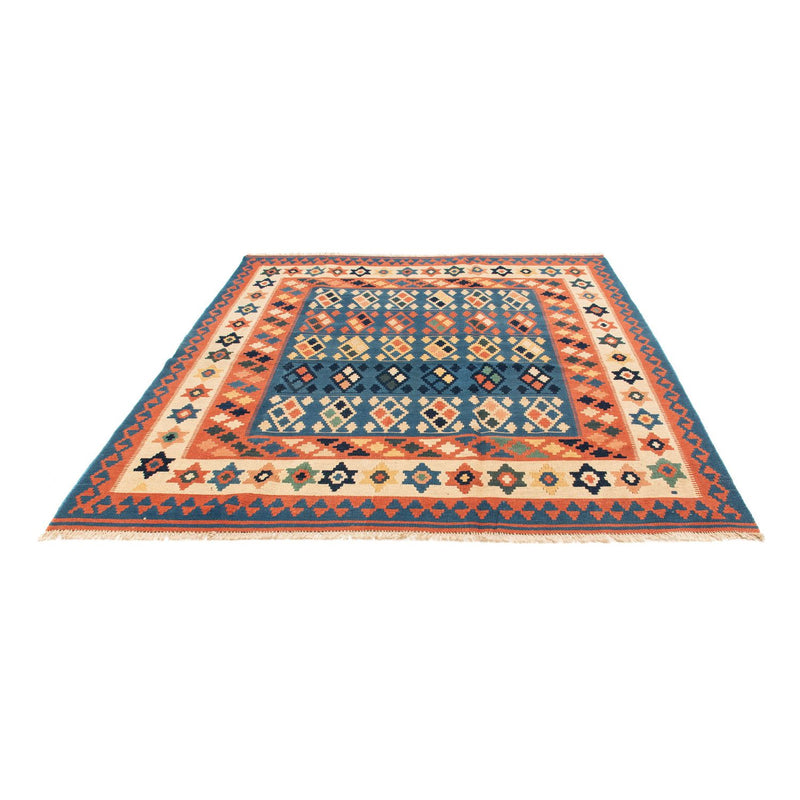 Tappeto Kelim - Orientale quadrato  - 212 x 197 cm - blu