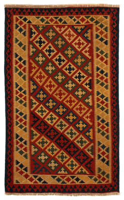 Tappeto Kelim - Orientale - 211 x 146 cm - rosso scuro