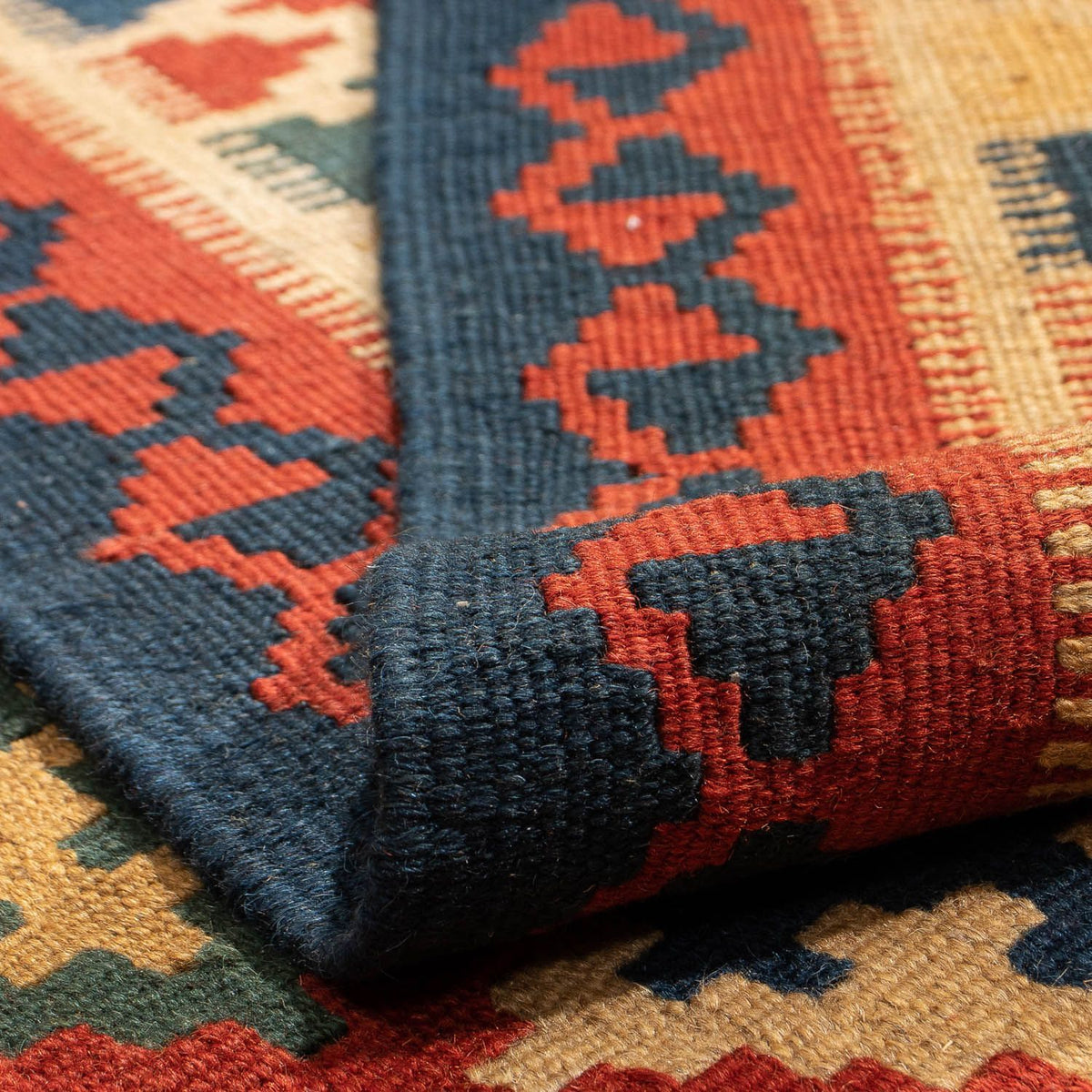 Tappeto Kelim - Orientale - 211 x 146 cm - rosso scuro