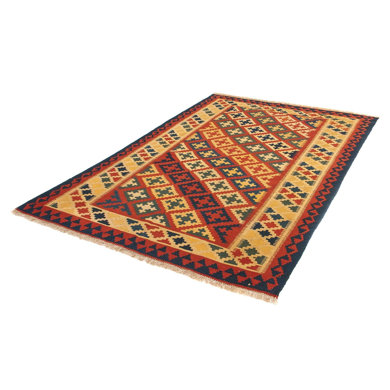 Tappeto Kelim - Orientale - 211 x 146 cm - rosso scuro