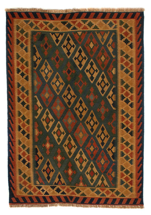 Tappeto Kelim - Orientale - 203 x 155 cm - blu scuro