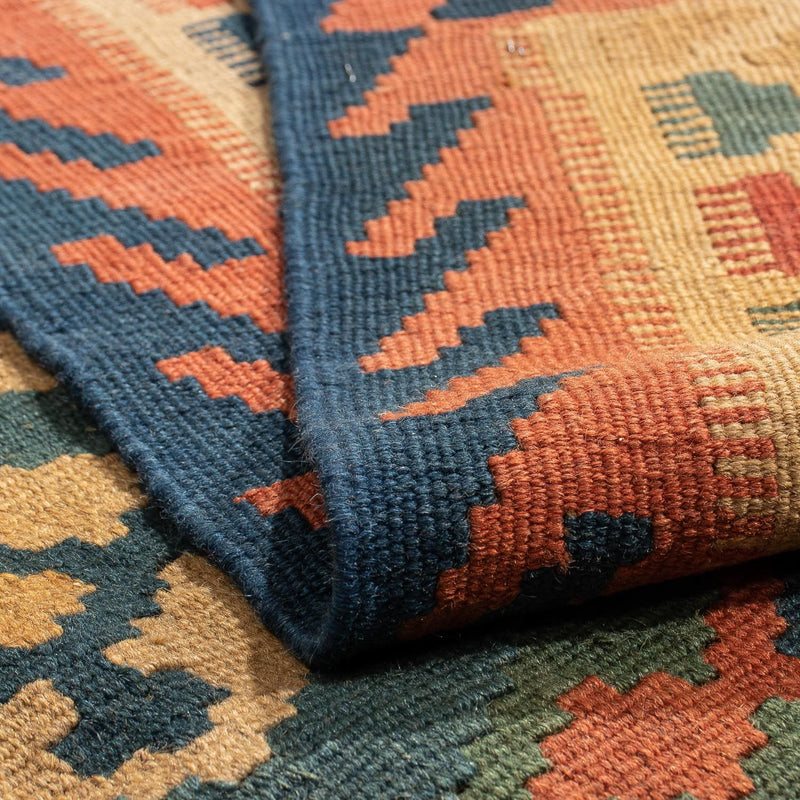 Tappeto Kelim - Orientale - 203 x 155 cm - blu scuro