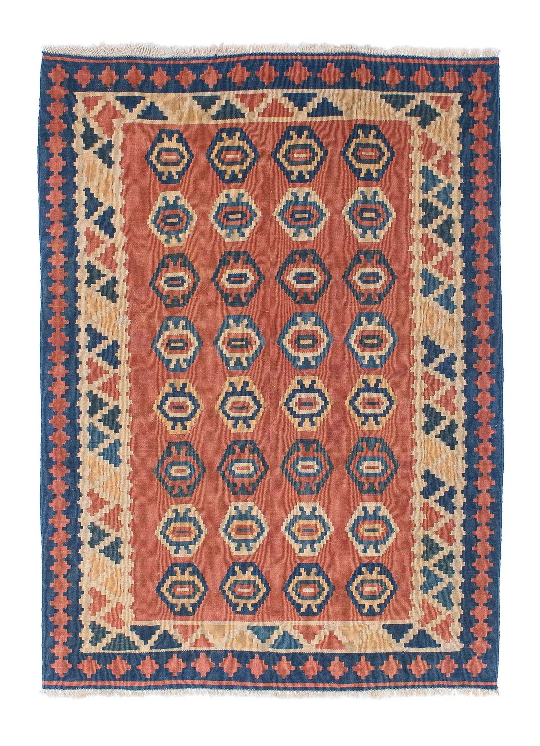 Tappeto Kelim - Orientale - 169 x 121 cm - ruggine
