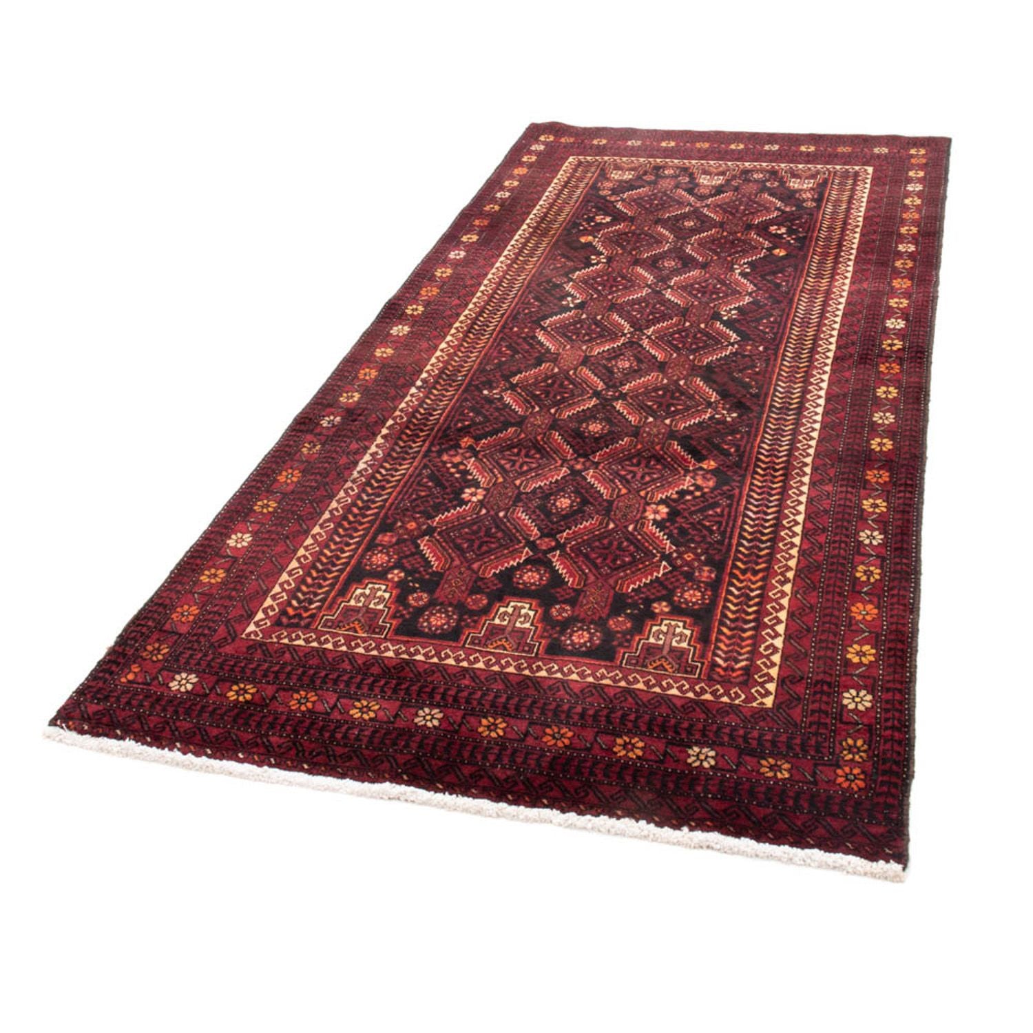 Tappeto corsia Tappeto Belutsch - 216 x 102 cm - rosso scuro