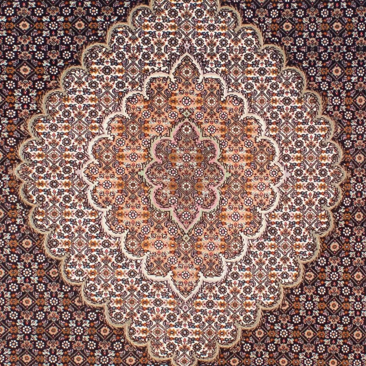 Tappeto Persero - Tabriz - 200 x 154 cm - marrone scuro