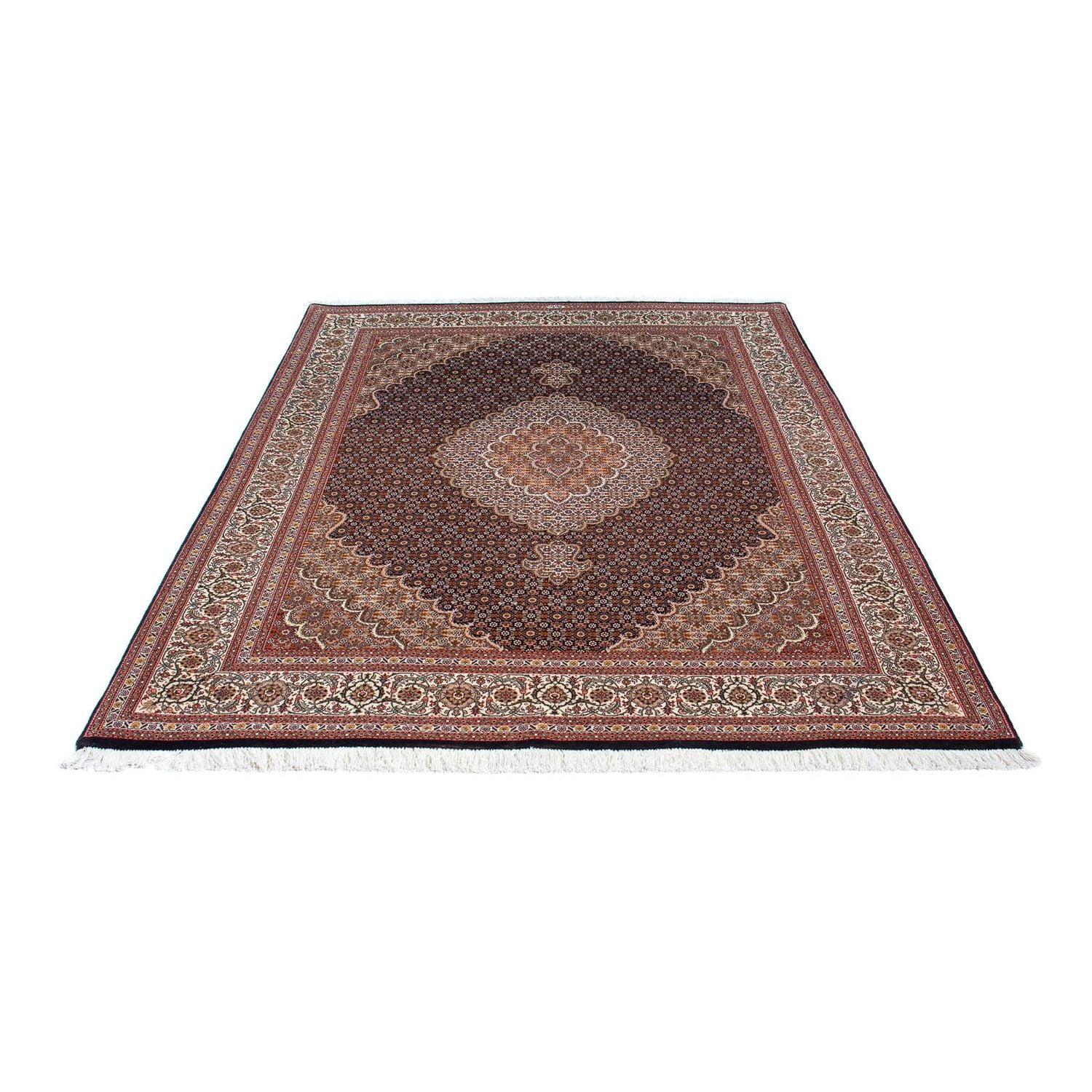Tappeto Persero - Tabriz - 200 x 154 cm - marrone scuro