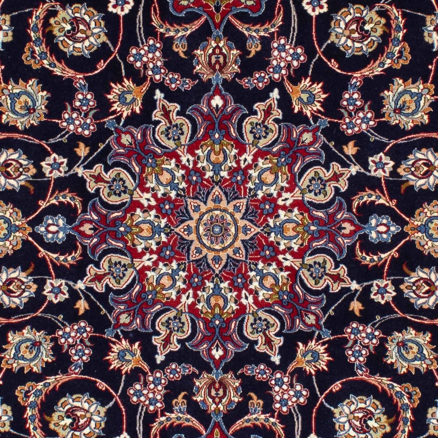 Tappeto Persero - Isfahan - Premio - 233 x 160 cm - blu scuro