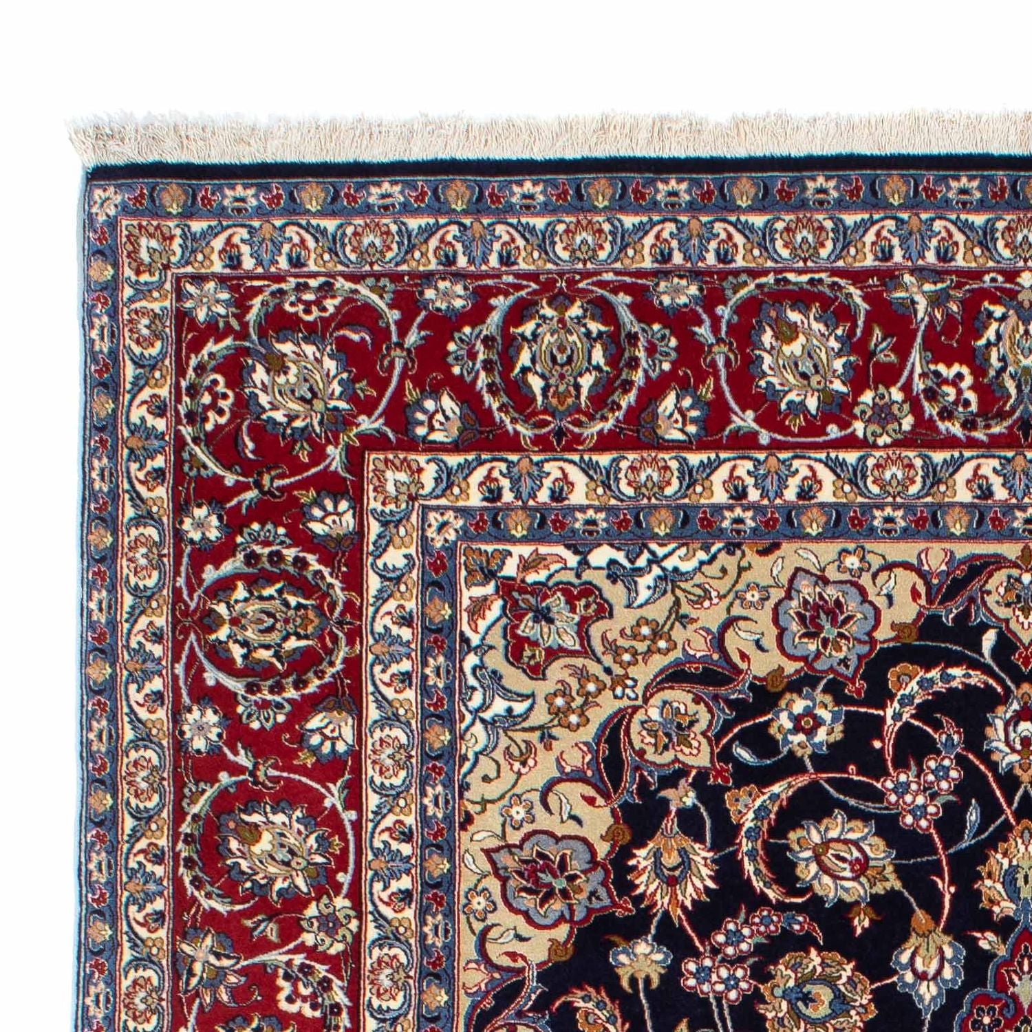 Tappeto Persero - Isfahan - Premio - 233 x 160 cm - blu scuro