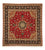 Tappeto Persero - Tabriz - Reale quadrato  - 208 x 200 cm - rosso