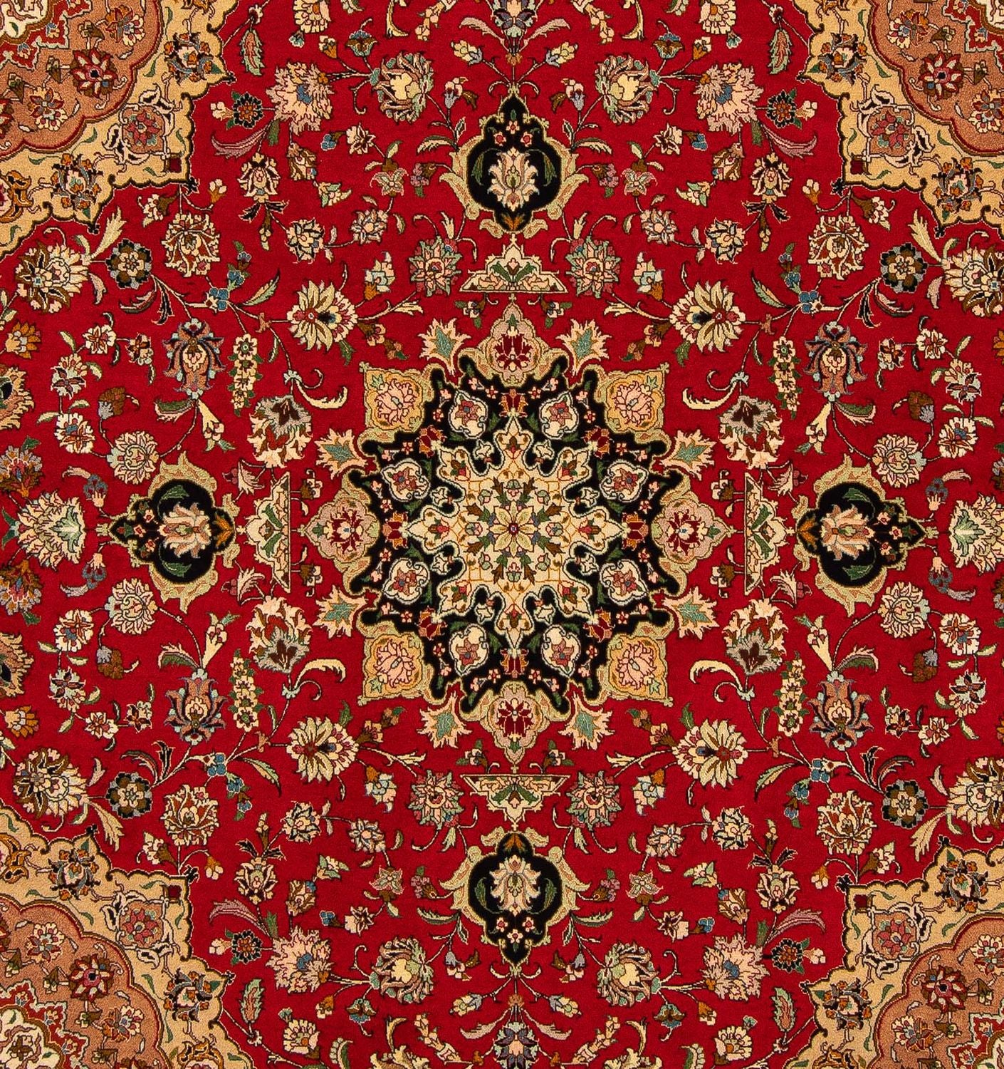 Tappeto Persero - Tabriz - Reale quadrato  - 208 x 200 cm - rosso