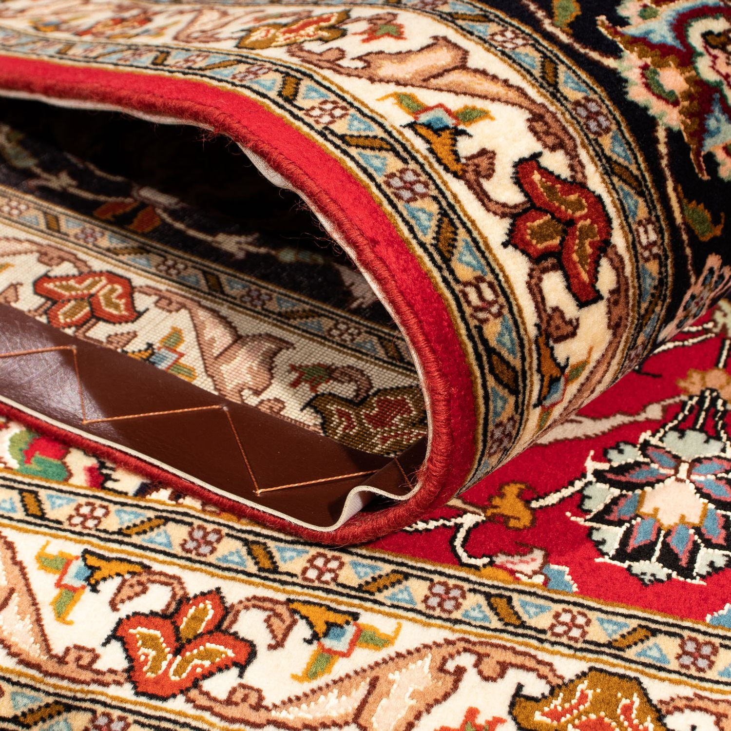 Tappeto Persero - Tabriz - Reale quadrato  - 208 x 200 cm - rosso