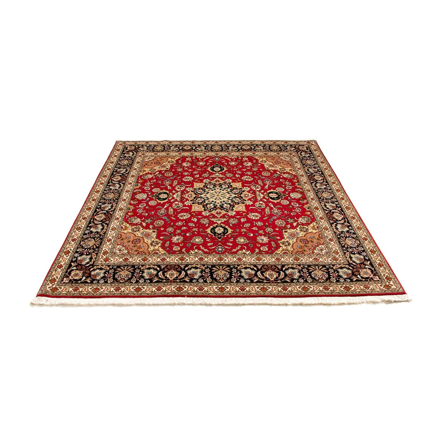 Tappeto Persero - Tabriz - Reale quadrato  - 208 x 200 cm - rosso