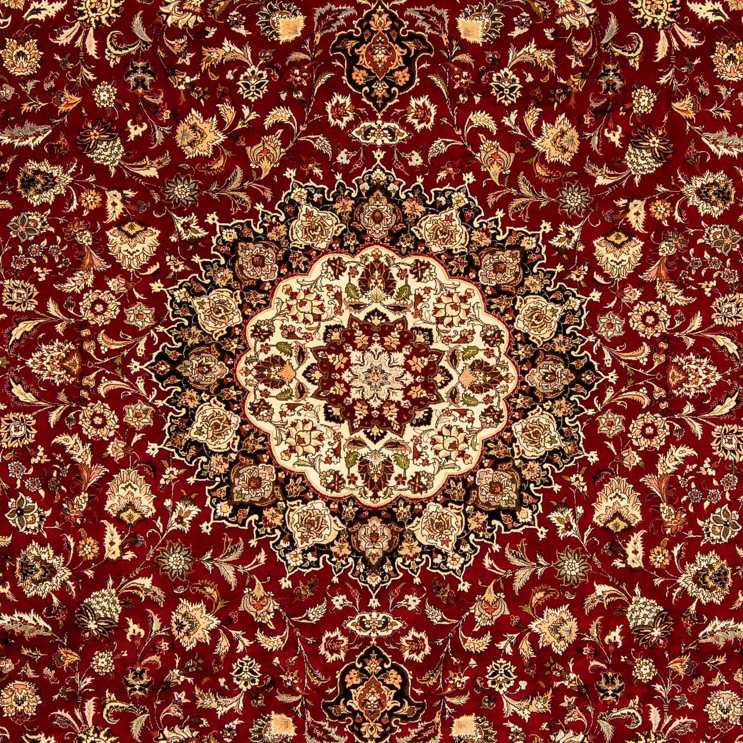 Tappeto Persero - Tabriz - Reale - 351 x 250 cm - rosso scuro