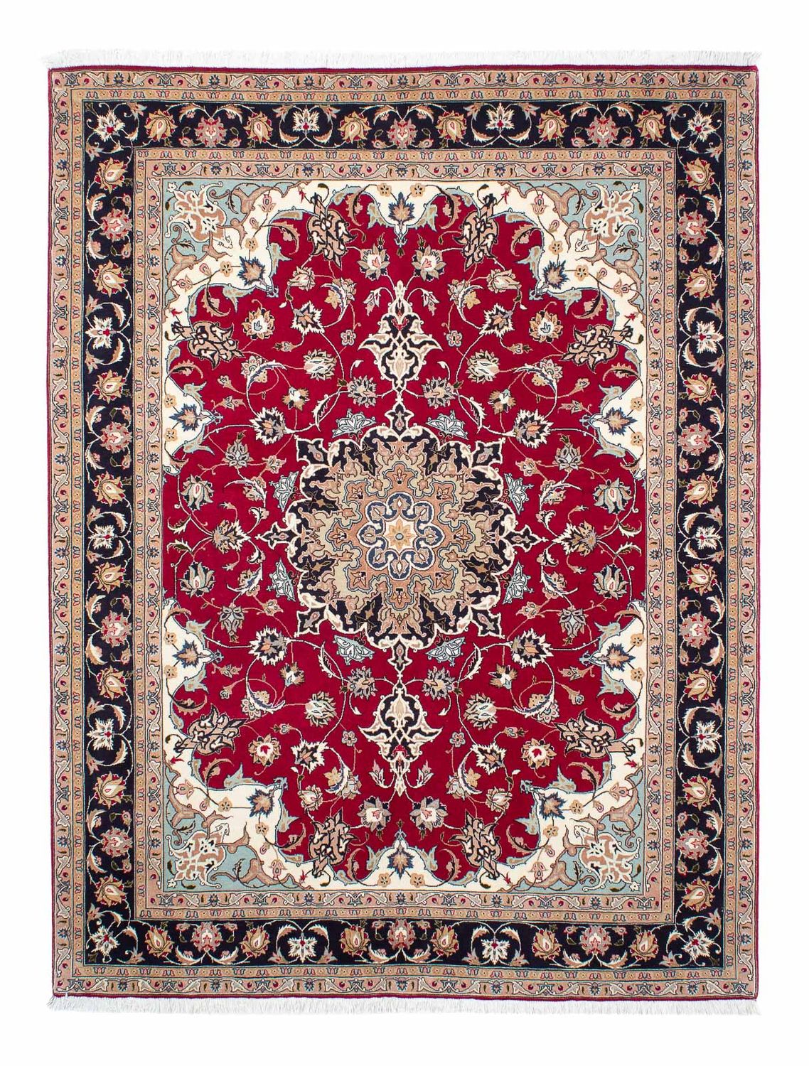 Tappeto Persero - Tabriz - Reale - 207 x 154 cm - rosso