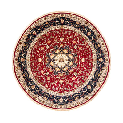 Tappeto Persero - Tabriz - Reale rotondo  - 250 x 250 cm - rosso scuro