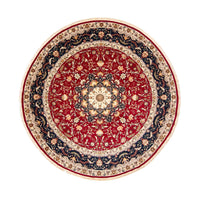 Tappeto Persero - Tabriz - Reale rotondo  - 250 x 250 cm - rosso scuro