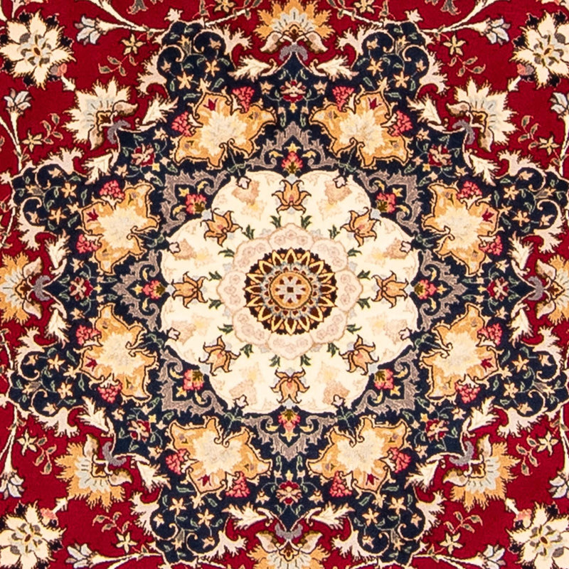 Tappeto Persero - Tabriz - Reale rotondo  - 250 x 250 cm - rosso scuro