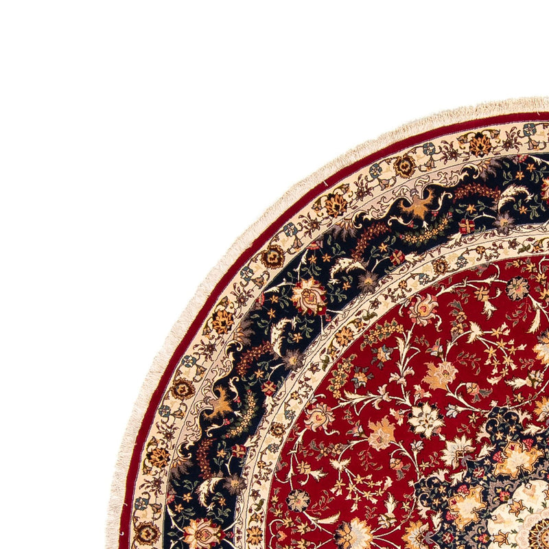 Tappeto Persero - Tabriz - Reale rotondo  - 250 x 250 cm - rosso scuro