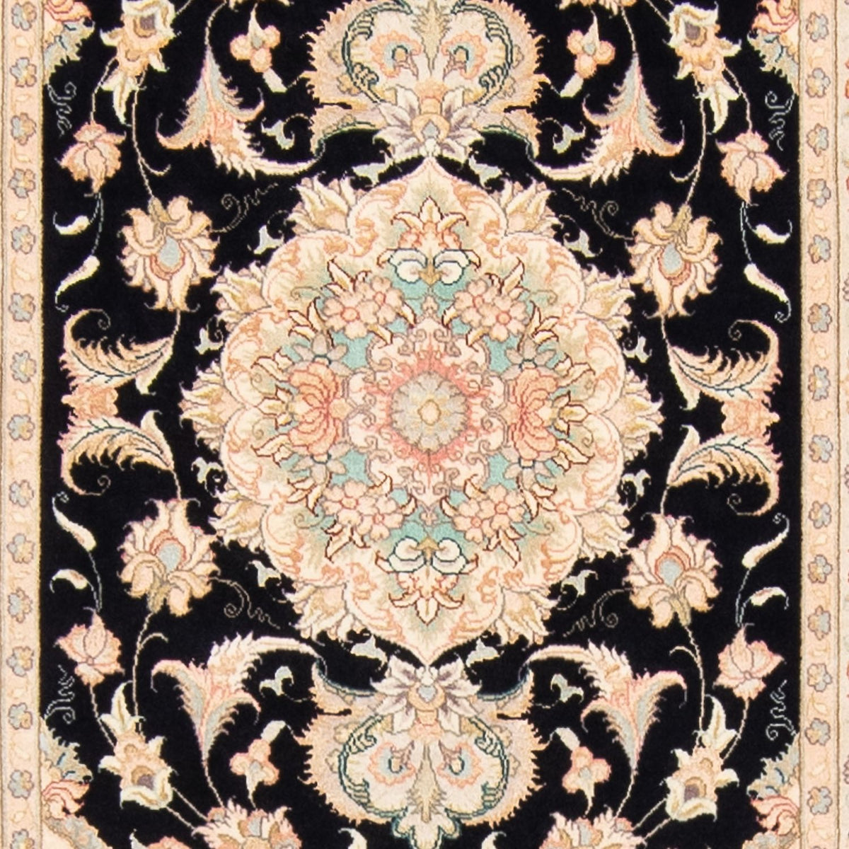 Tappeto corsia Tappeto Persero - Tabriz - Reale - 419 x 87 cm - blu scuro