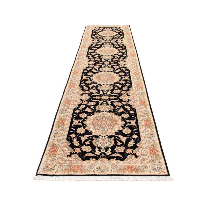 Tappeto corsia Tappeto Persero - Tabriz - Reale - 419 x 87 cm - blu scuro