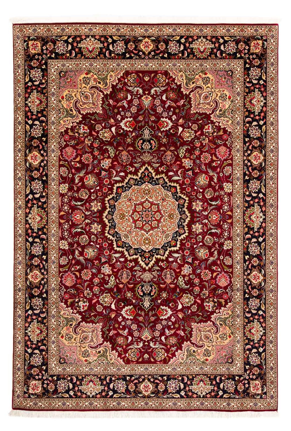 Tappeto Persero - Tabriz - Reale - 300 x 202 cm - rosso scuro
