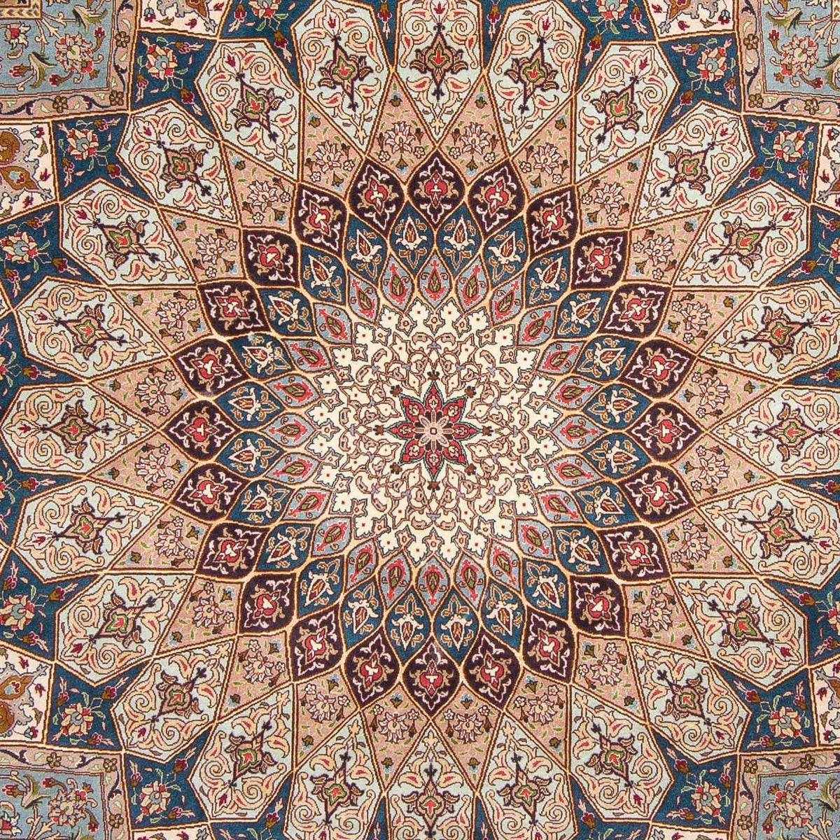 Tappeto Persero - Tabriz - Reale quadrato  - 253 x 251 cm - marrone chiaro