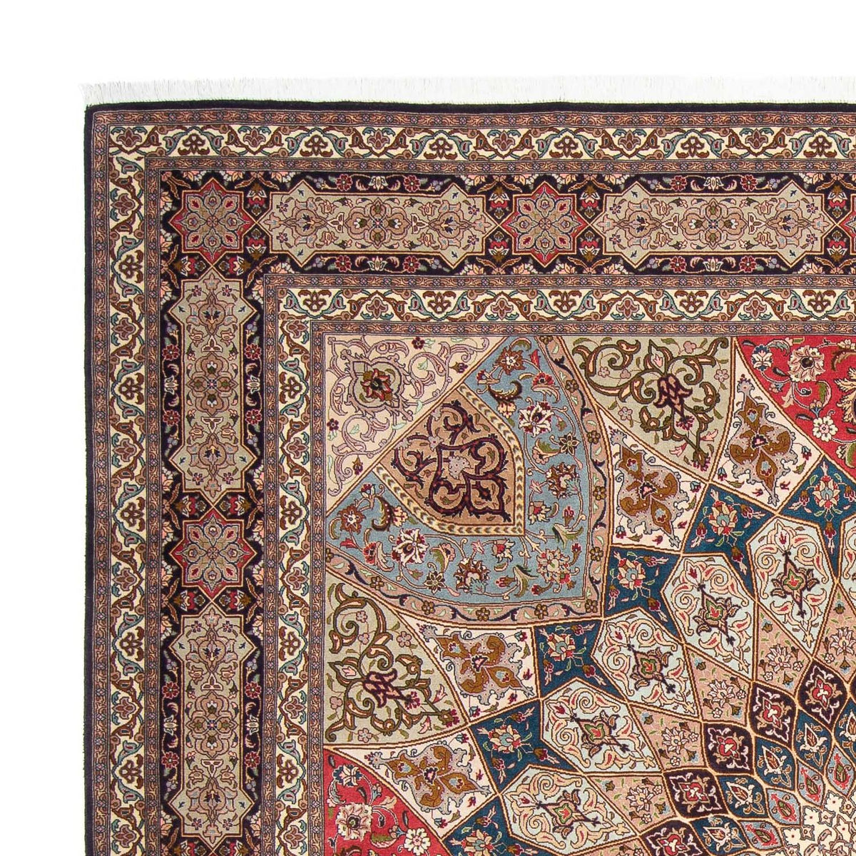Tappeto Persero - Tabriz - Reale quadrato  - 253 x 251 cm - marrone chiaro