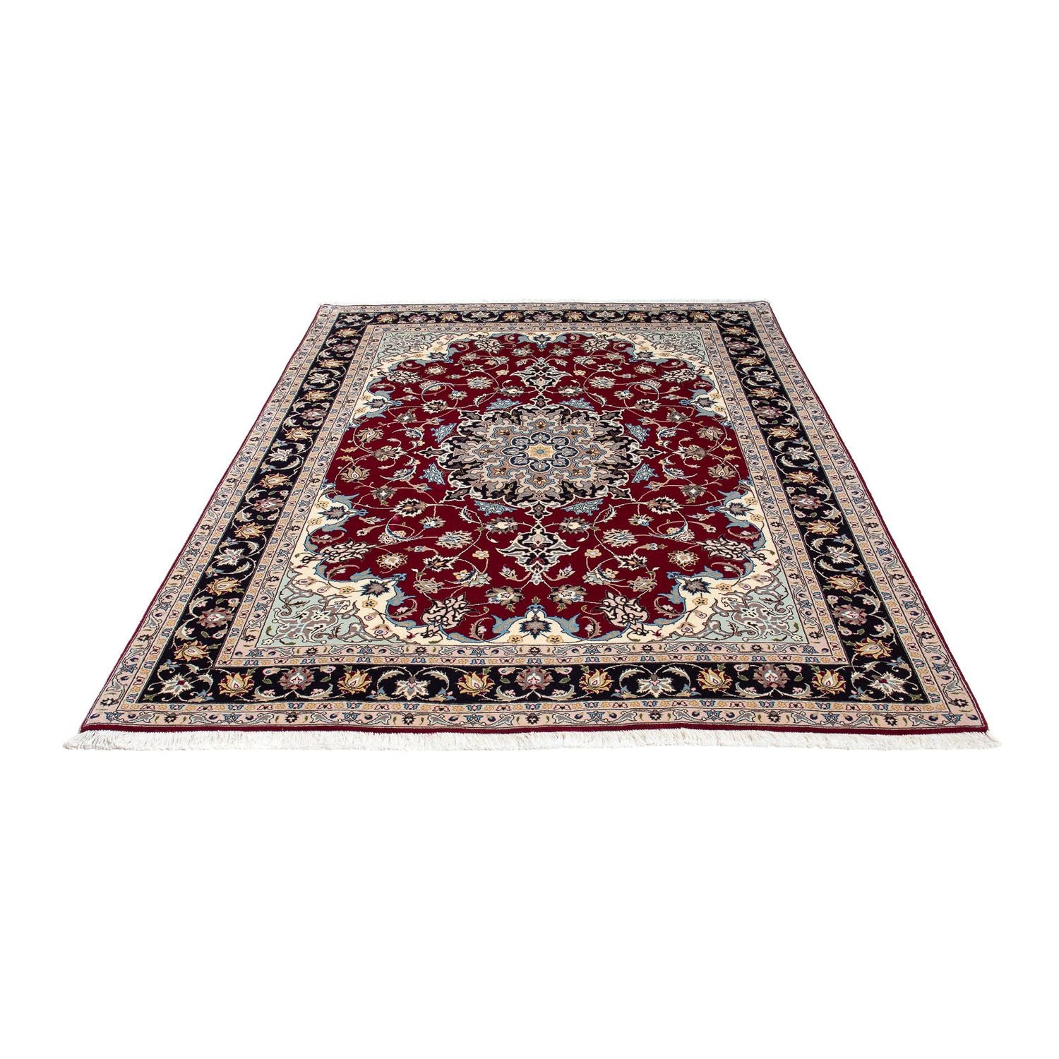 Tappeto Persero - Tabriz - Reale - 207 x 155 cm - rosso scuro