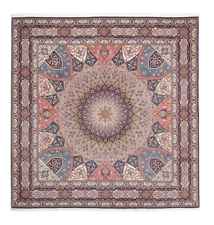 Tappeto Persero - Tabriz - Reale quadrato  - 257 x 255 cm - marrone chiaro