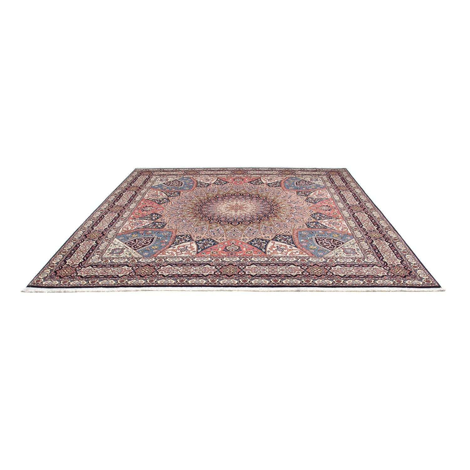 Tappeto Persero - Tabriz - Reale quadrato  - 257 x 255 cm - marrone chiaro