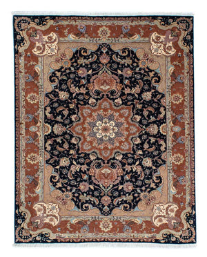 Tappeto Persero - Tabriz - Reale - 200 x 155 cm - blu scuro