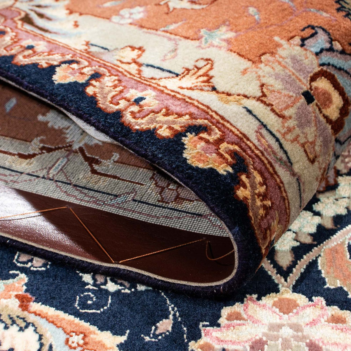 Tappeto Persero - Tabriz - Reale - 200 x 155 cm - blu scuro